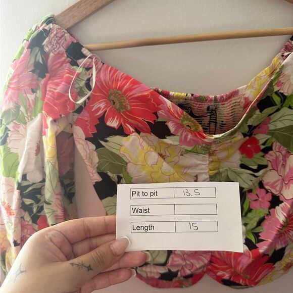 💎 Zara Floral Off the Shoulder Top - Picture 7 of 8